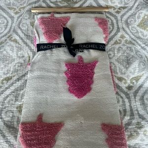 Rachel Zoe PINK Christmas TREE Throw DECORATIVE Blanket